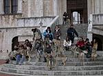 A PIAZZA GRANDE - GUBBIO (SCALINATA DEL PALAZZO DEI CONSOLI, DA DOVE ESCONO I CERI IL 15 MAGGIO)