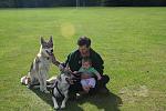 me , lycan and the dogs in the park